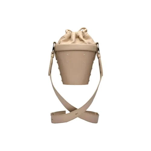 Maison Margiela Коровья кожа Ведрообразные сумки Сумки через плечо Сумка через плечо Мини Женская Абрикос