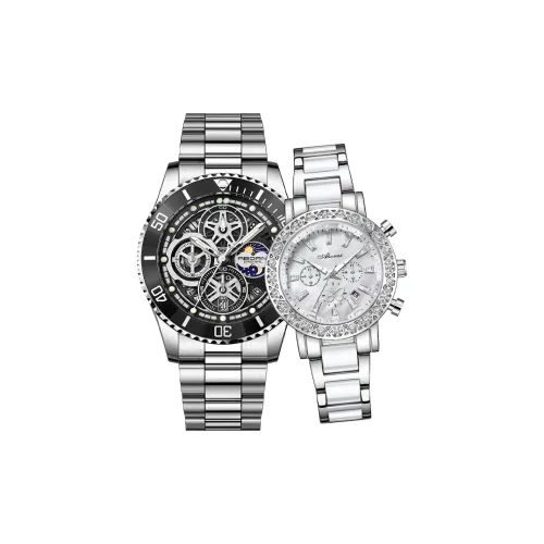 ABORNI Кварцевый механизм стальной ремешок из вольфрамовой стали унисекс черный циферблат