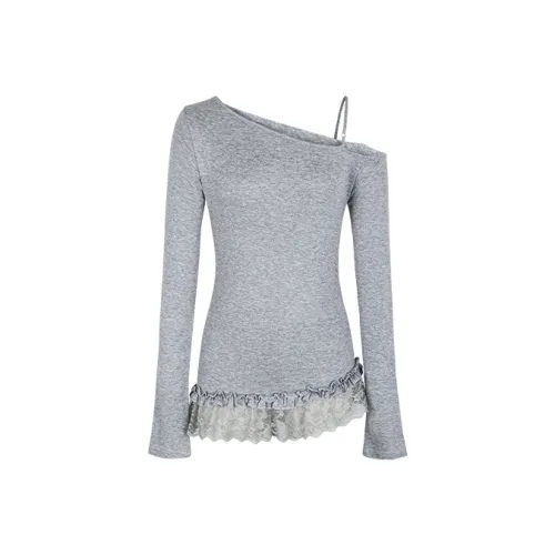 Женские T-рубашки Фотиния серого цвета