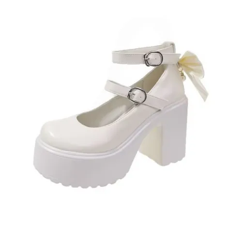 NX DOUGHNUT Грубый каблук Туфли Мэри Джейн Женские