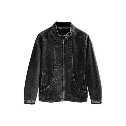 YGQPZHZ Черный Мужской Джинсовый Куртка