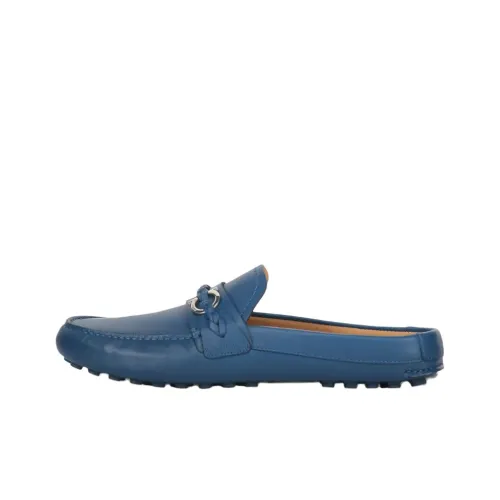 Ferragamo Резина Подошва Нет Особенный Эффект Домашние Тапочки Мужские Синие