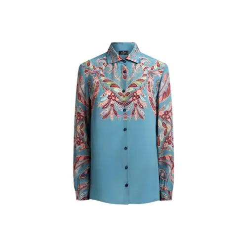 ETRO Светло-синие Женские Рубашки