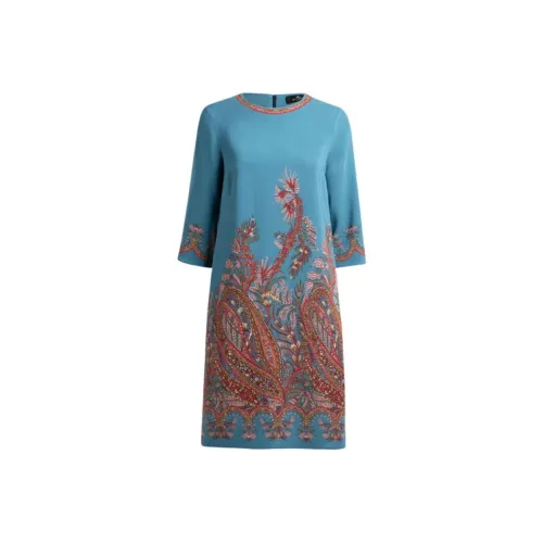 ETRO FW25 Длинное платье с длинными рукавами женское