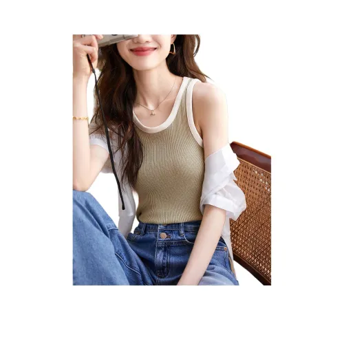 MOHANYIMEI Серый хаки Женские майки