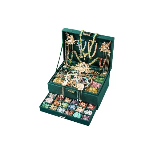 Xin Ge Ручной DIY Китайский стиль Ювелирные украшения Тканевые вязаные Бусины Коробка