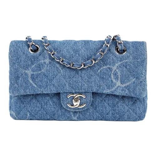 CHANEL Classic Flap CF Denim Сумка через плечо Сумка через плечо Женская Синяя