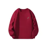 [Round Neck Sweatshirt] Бордовый (с Веселым Коричневым Логотипом на Груди)