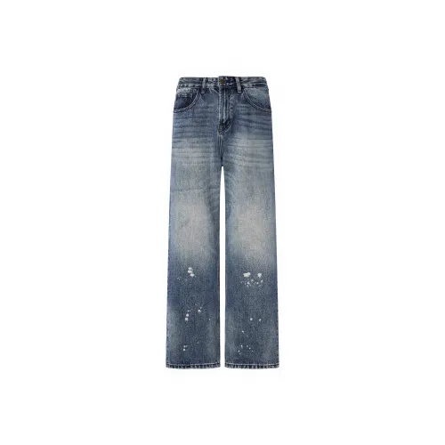 JFU Синий Мужские Джинсы