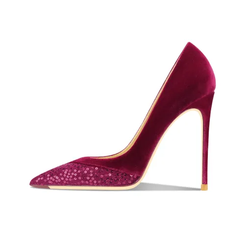 Siwei Узкий каблук Высокие каблуки Женские Бордовый