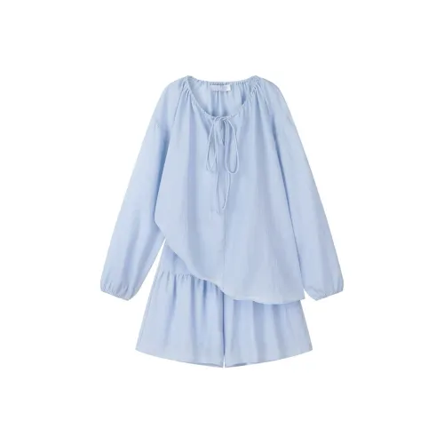 Giyu Светло-синий Повседневные костюмы для женщин