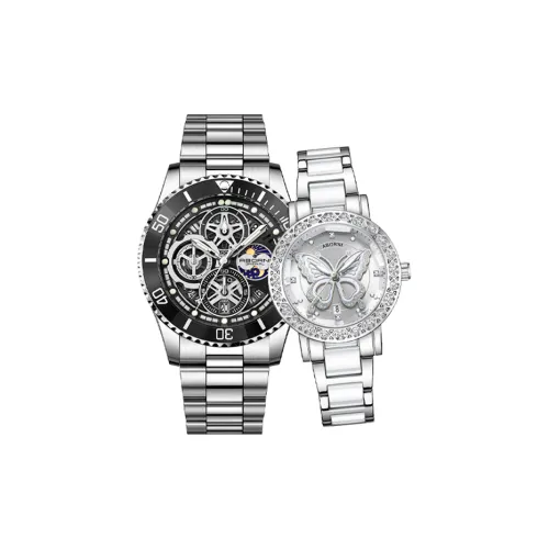 ABORNI Кварцевый механизм стальной ремешок из вольфрамовой стали унисекс черный циферблат