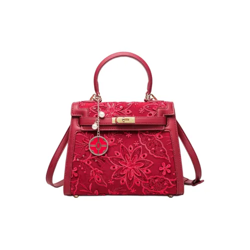 PAYOT Сумка через плечо из синтетической кожи, сумка обычная, женская, рубиново-красный