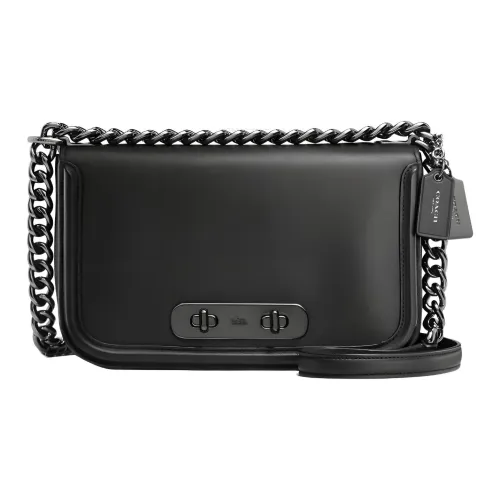 COACH Swagger Сумка через плечо из коровьей кожи женская черная