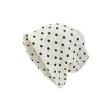 Белая шапка с горошком