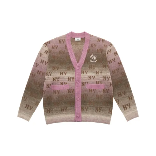 MLB MONOGRAM Коллекция New York Yankees 25FW Трикотаж Унисекс Темно-розовый