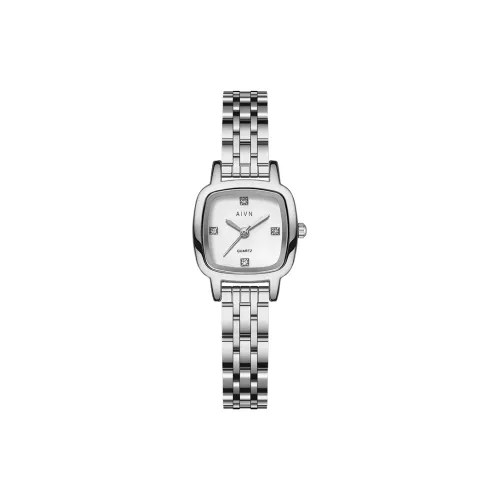 AIVN Кварцевый механизм сплав ремешок женские часы белый циферблат