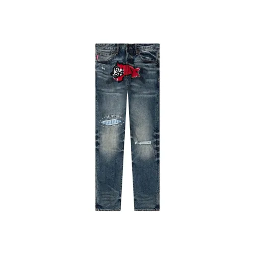 Мороженое, синий, мужской, джинсы