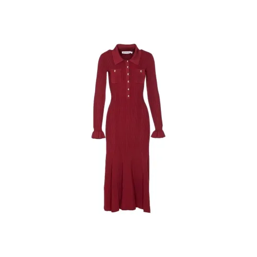 Self Портрет Длинное Платье с Длинными Рукавами Женское