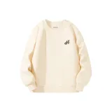 [Круглый воротник Свитшот] Светлый бежевый (с веселым коричневым логотипом на груди)