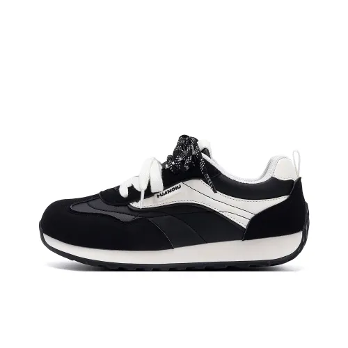 HUANQIU Покрытие Дышащий Увеличение Высоты Низкий Топ Немецкие Армейские Кроссовки Женские Черный