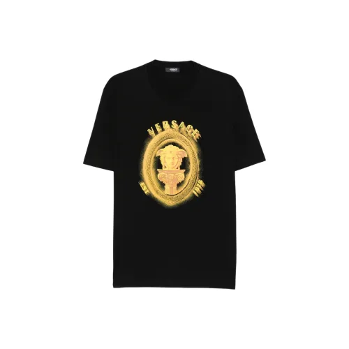 VERSACE Мужские черные T-рубашки