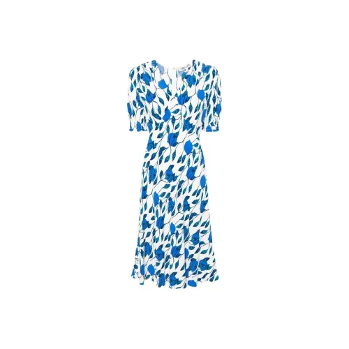 Diane von Furstenberg Синий Женские Короткие Платья с Короткими Рукавами