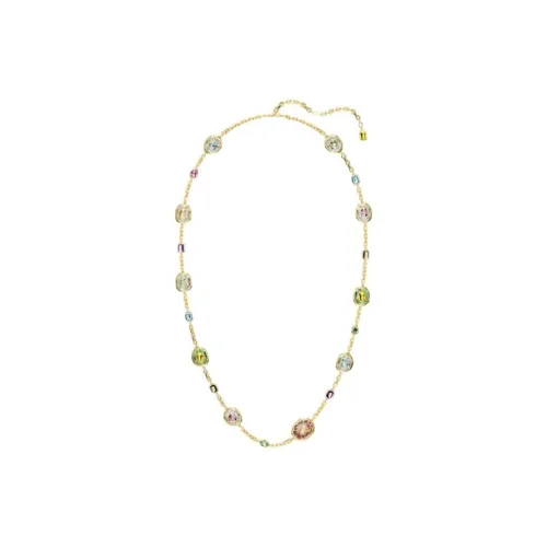 Swarovski Chroma Искусственный кристалл Ожерелья Женские Золото