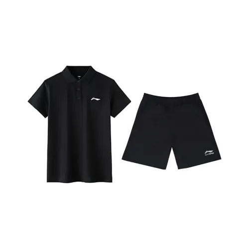 Лайнер Повседневная Спортивная Одежда Унисекс Черный + Черный