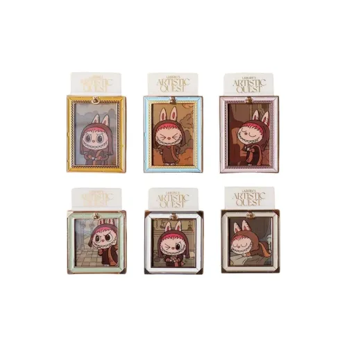 POP MART Коллаборация Edition Labubu Louvre Ограниченная серия Магнит для холодильника Слепые коробки Один Mystery Коробка Целая коробка 6 шт