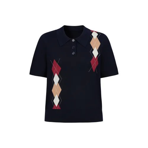 JZ. ANNAKRO Сетка Темно-синий Женские Трикотаж