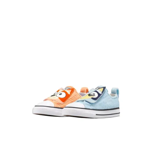 Bluey x Converse Chuck Taylor All Star Low Топ Детские Скейтбординги Сине-оранжевый для детей 3-7 лет