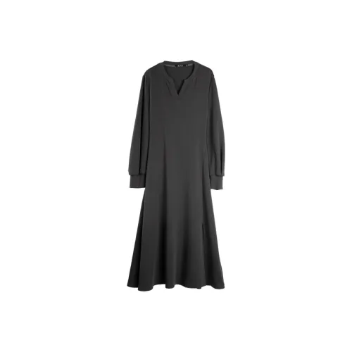 ELLE Длинное платье с длинными рукавами женское