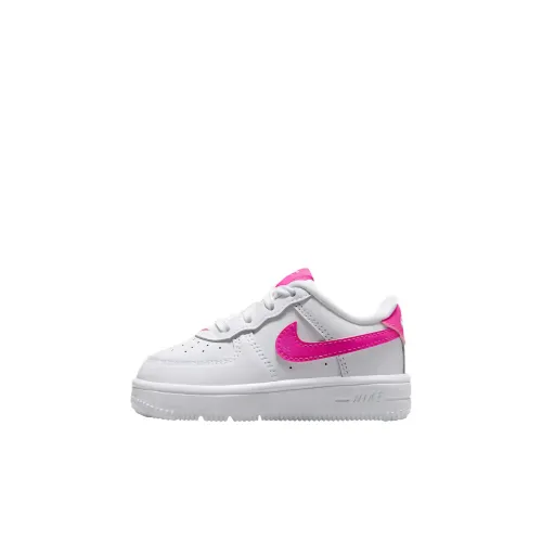 Nike Air Force 1 Аbrasion Resistant Обувь для малышей Белый Лазерный Фуксия Infant And Toddler