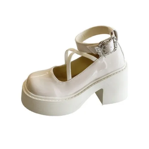 NX DOUGHNUT Грубый каблук Туфли Мэри Джейн Женские