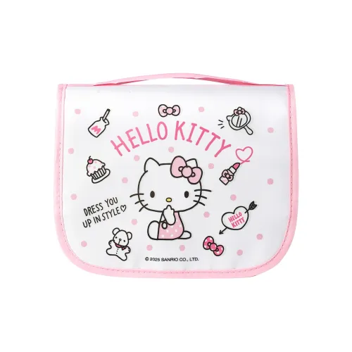 Sanrio Polyester Travel Storage Bag Women's Pink White