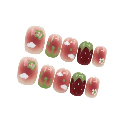 FINGERBOOK Fruit Party Collection Ягода Trouble Короткий Квадрат And Круглый Красный Jump Цвет Милый