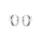 Серьги-кольца "Бабочка" (красный)