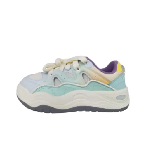 Подкладка Цвет орхидеи Anti Slip и износостойкие визуально увеличивают рост Низкие кроссовки для скейтбординга Женские Зеленые