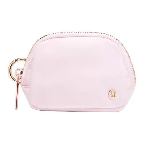 Lululemon Everywhere Нейлон Монета Кошелек Стандартный Unisex Light Розовый