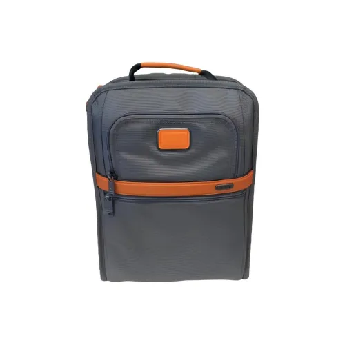 TUMI Nylon Leather Backpack Men's Gray Orange TUMI Нейлон Кожа Рюкзак Мужской Серый и Оранжевый