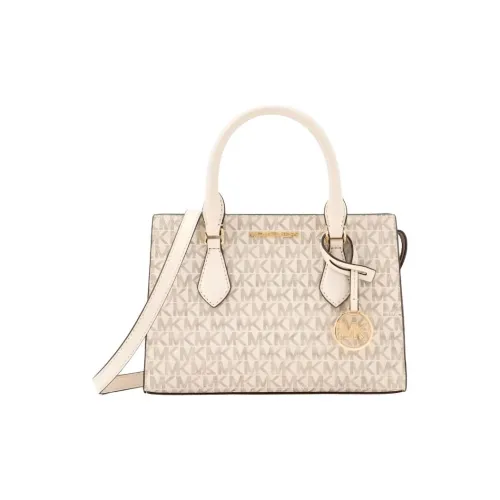 MICHAEL KORS SHEILA Покрытый холст Тоут Сумка Сумка для покупок Сумка на плечо Сумка Маленькая Женская Бежевая