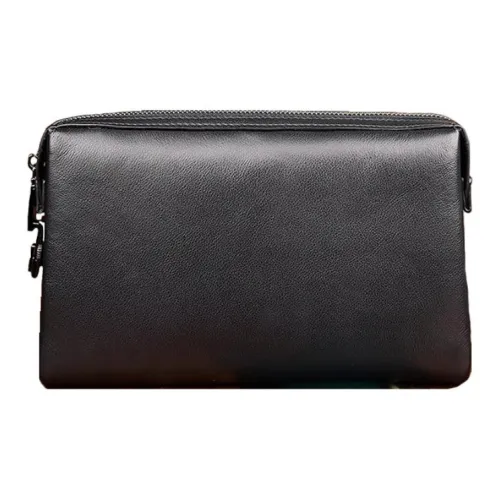 DOSRFINI Клатч из коровьей кожи стандартный мужской черный