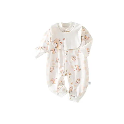 FrogPrince Белый Dutch Кролик Детский Комбинезоны / Ползунки