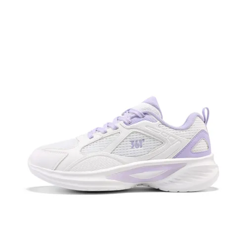 361° Износостойкий Дышащий Легкий Низкий Топ Повседневные Беговые Кроссовки Женские Белый Фиолетовый