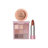 Трехкомпонентный комплект: #Безупречный Розовый Тени для век 8г + #Бежевый Телесный Румяна 5г + #Бежевый Телесный Бархатный Помада 3,5г