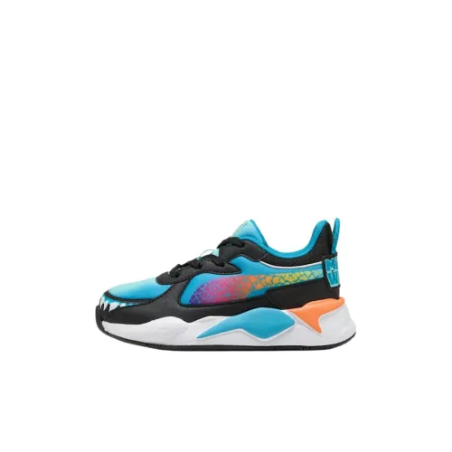 Hot Wheels Monster Trucks X PUMA RS X Low Top Детские повседневные кроссовки Синий Черный Для детей 3-7 лет