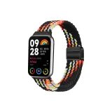 [Z-Pattern Black Rainbow] Маленькая круглая подвеска Ткань вязаная Нейлон Магнитный ремешок