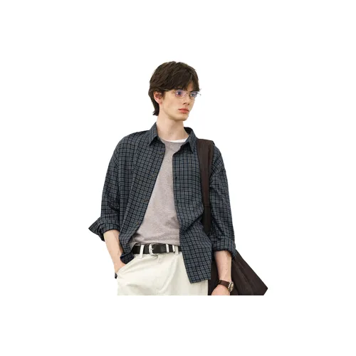 714STREET Blue Plaid Unisex Shirt