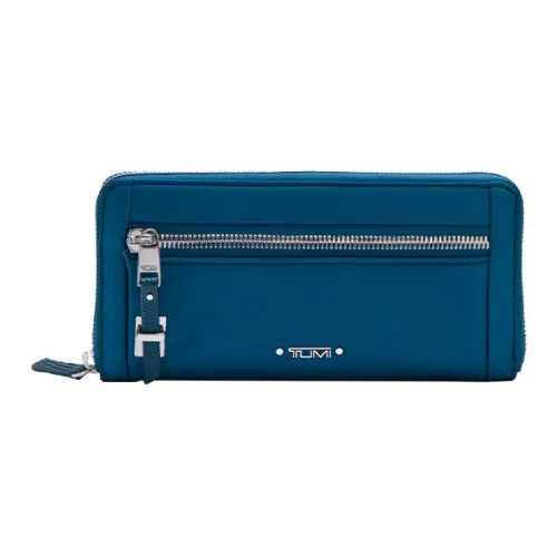 TUMI Voyageur Баллистический Нейлон Длинный Кошелек на Молнии Женский Темно-Бирюзовый